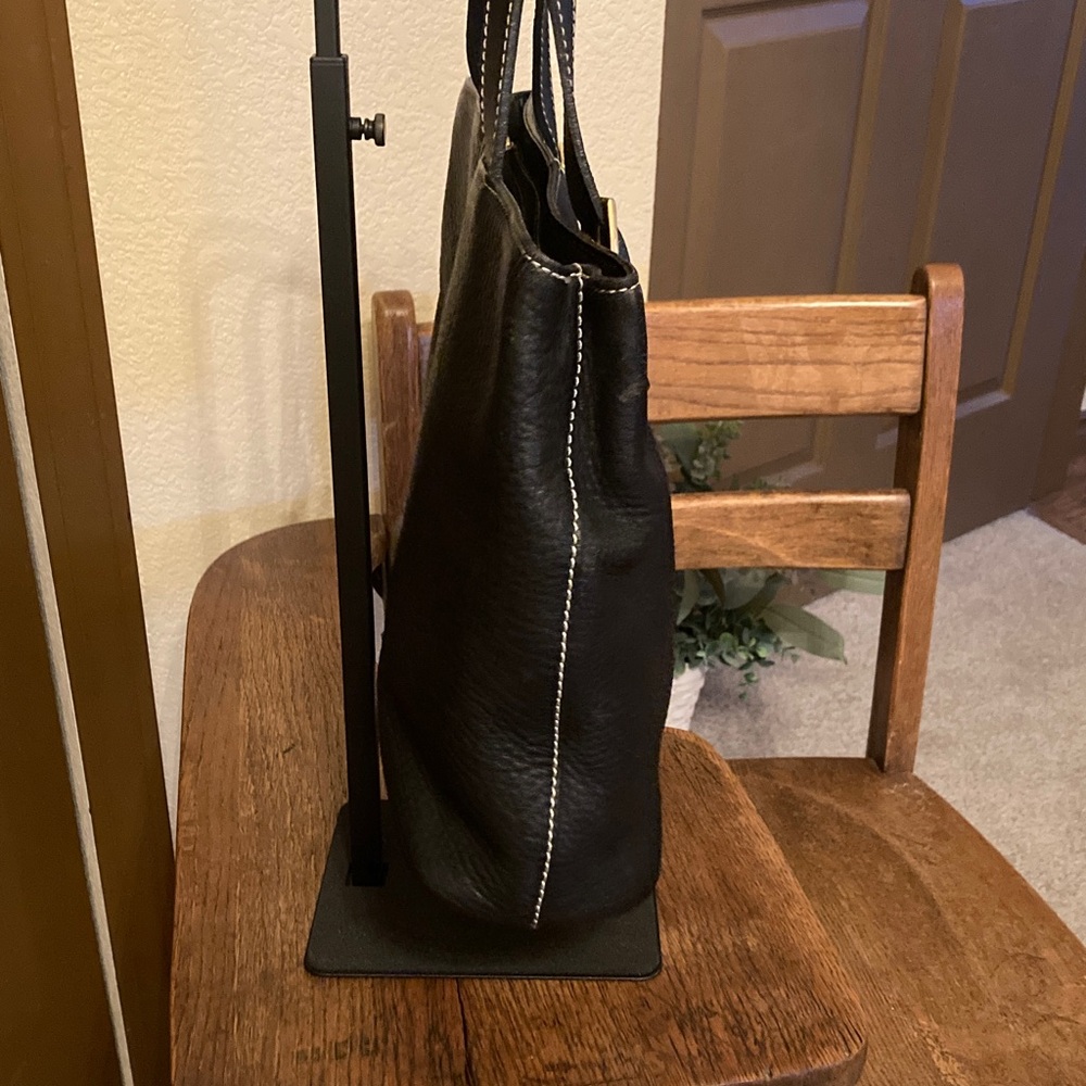 Burberrys London Calfskin Pebbled Leather Tote w/Nova Check Interior Vintage EUC - Picture 11 of 13
